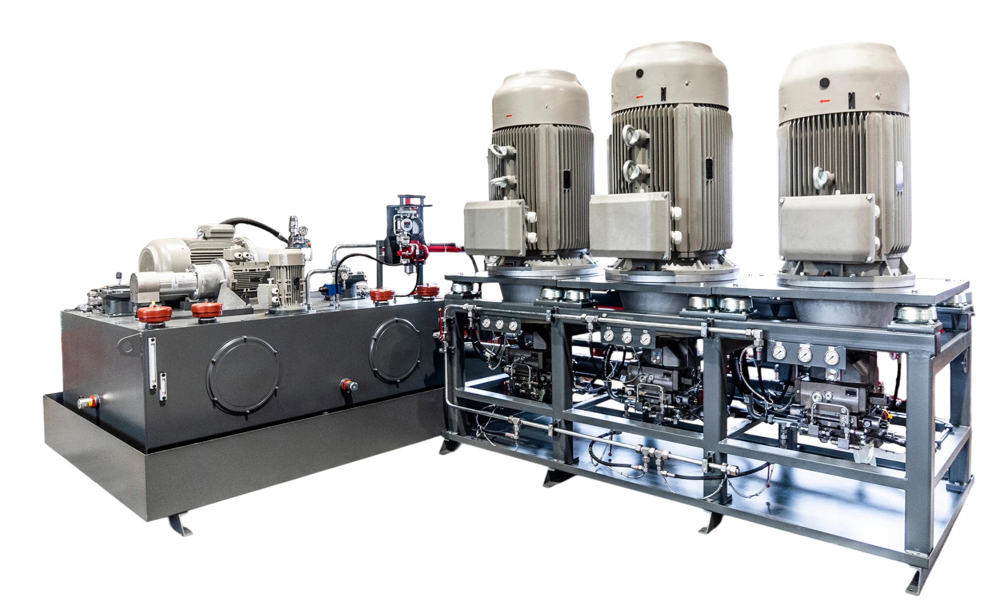 Modulares Hydrauliksystem mit Pumpen und Ventilen